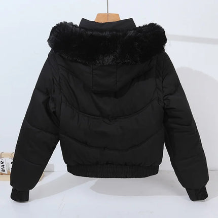 Petite Winter Padded Jacket with Fur Collar