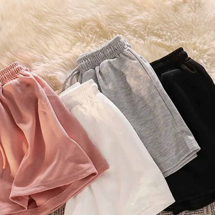 Korean-Style High-Waist Wide-Leg Shorts – Lightweight, Loose & Chic-HighTouch