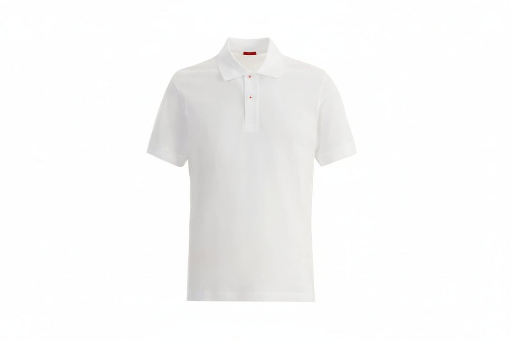 Solid-Color Short Sleeve Polo Shirt-HighTouch