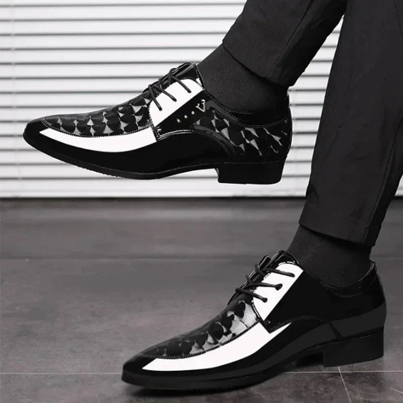 Men's Oxford Dress Shoes – Gloss Finish Lace-Up