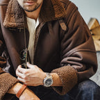 Thick Faux Leather B3 Bomber Jacket Men-HighTouch