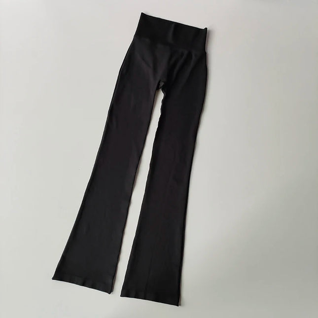 High-Waisted Micro-Flare Compression Yoga & Outdoor Fitness Pants for Women
