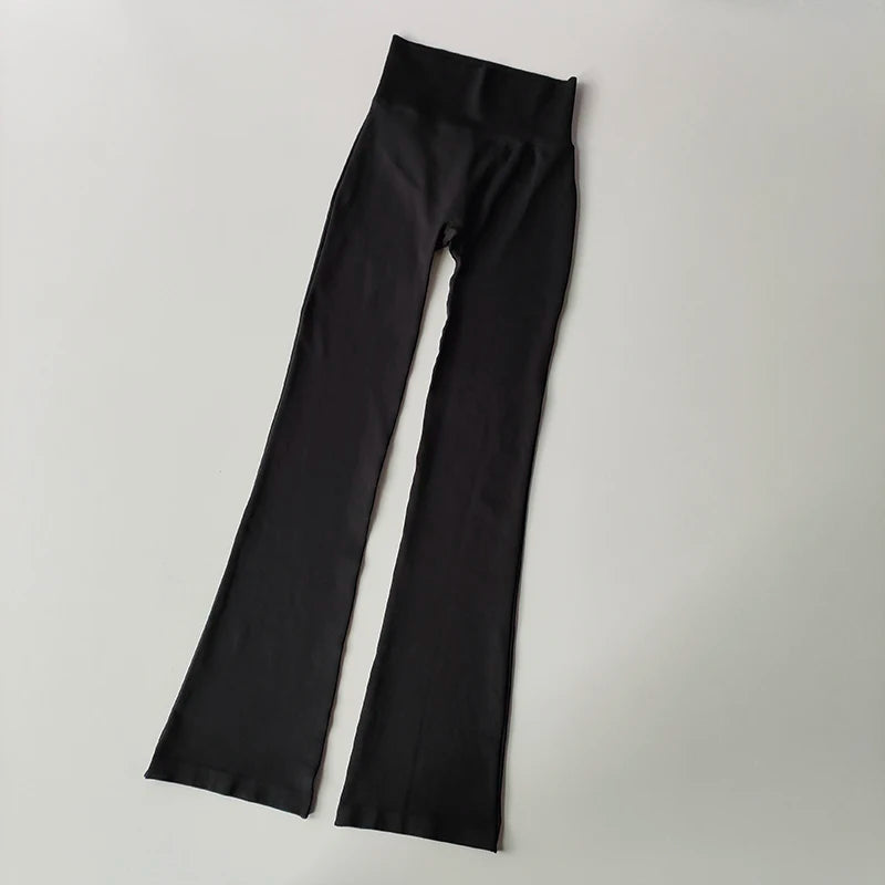 High-Waisted Micro-Flare Compression Yoga & Outdoor Fitness Pants for Women-HighTouch