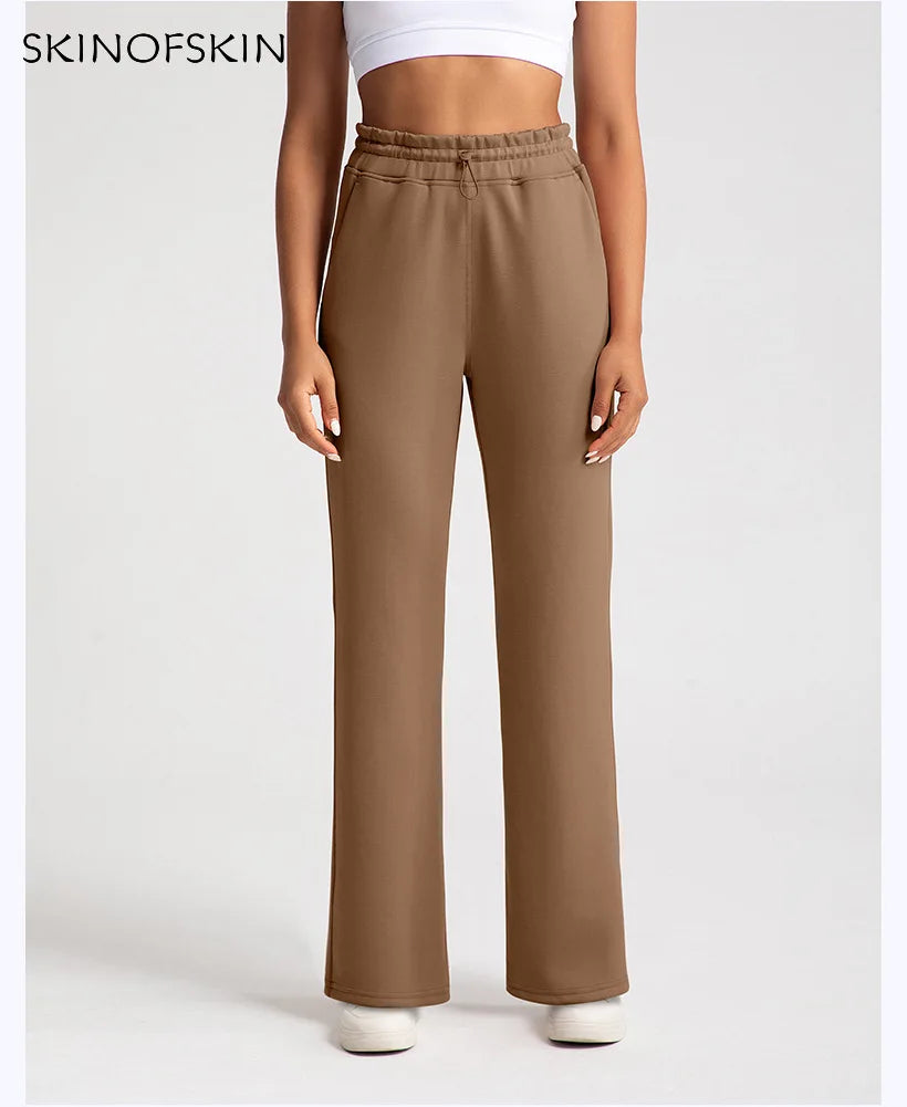 High Waist Wide Leg Sweatpants Women