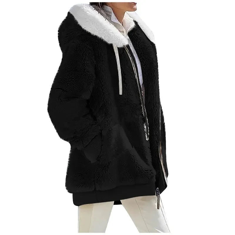 Women’s Hooded Zip-Up Fleece Jacket-HighTouch