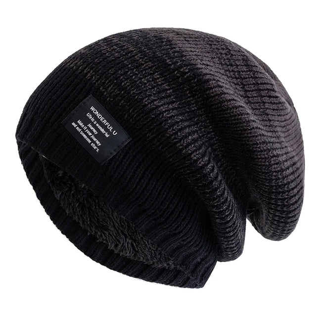 Plush Fur-Lined Slouchy Beanie for Women