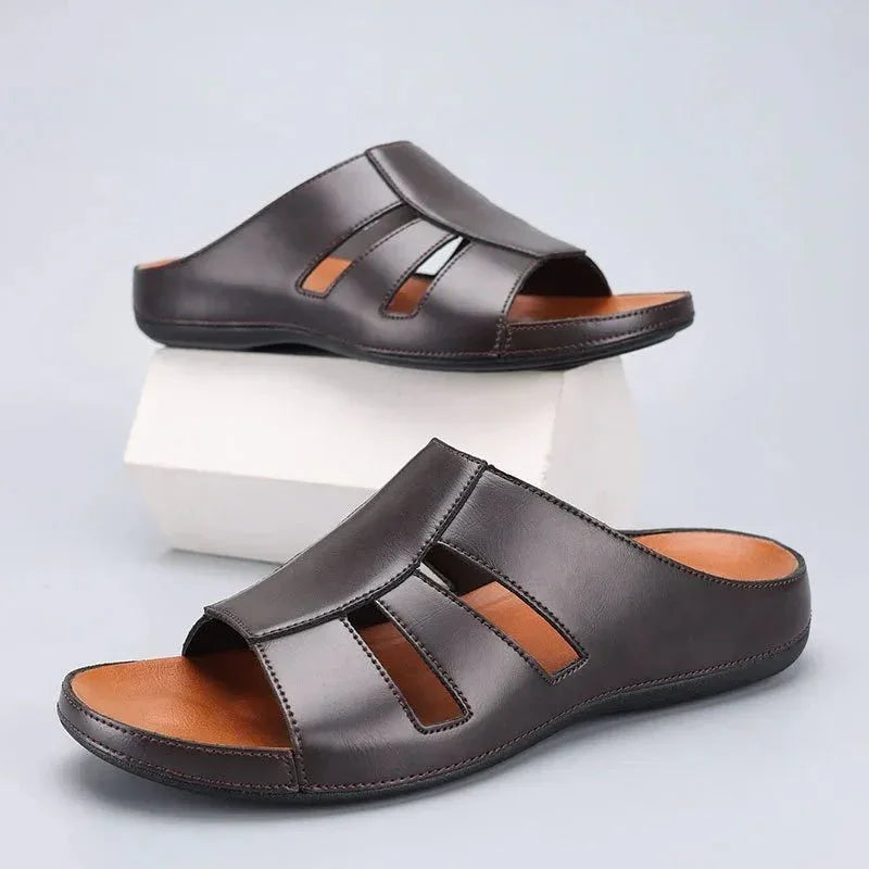 Men’s Gladiator Strap Slides with Cushioned Footbed