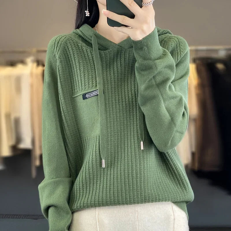Women’s Short Knitted Hoodie