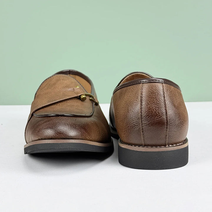 Men's Leather Bit Loafers | Classic Horsebit Dress Slip-On Shoes