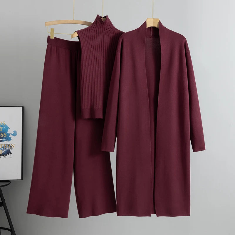 Women’s Knitted 3‑Piece Set-HighTouch