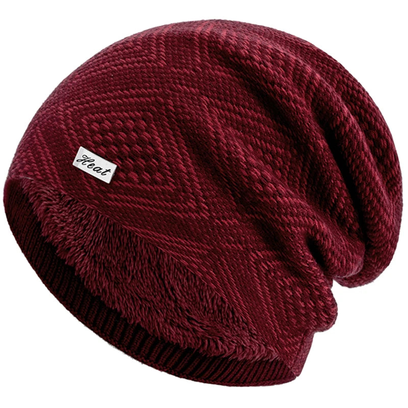 Stripes Knitted Slouchy Winter Beanie for Women