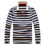 Spring Men Polo Shirt Cotton Long Sleeve Stripe Polo Shirt Men Autumn Embroidery Casual Fashion Polo Shirt Business T-shirts Men-HighTouch