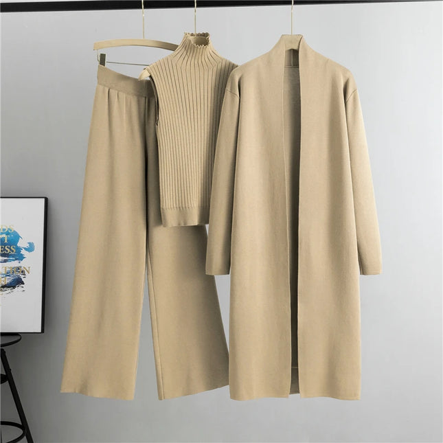 Women’s Knitted 3‑Piece Set