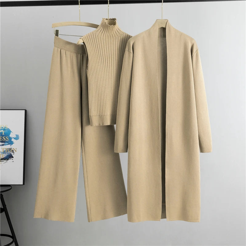 Women’s Knitted 3‑Piece Set-HighTouch