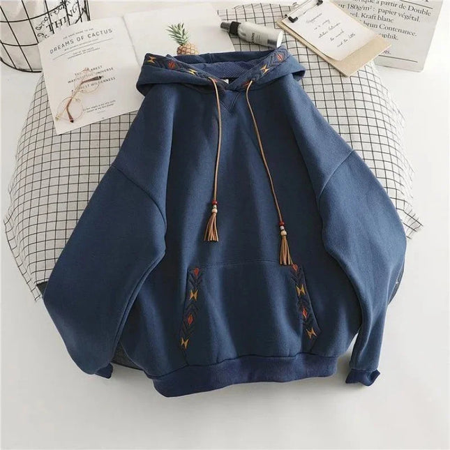 Fleece-Lined Oversized Cotton Hoodie – Cozy Lazy-Style  Trendy