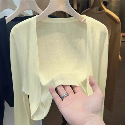 Lightweight Ice Silk Short Sunscreen Cardigan