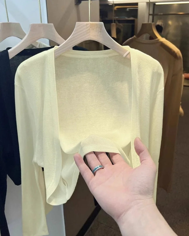Lightweight Ice Silk Short Sunscreen Cardigan