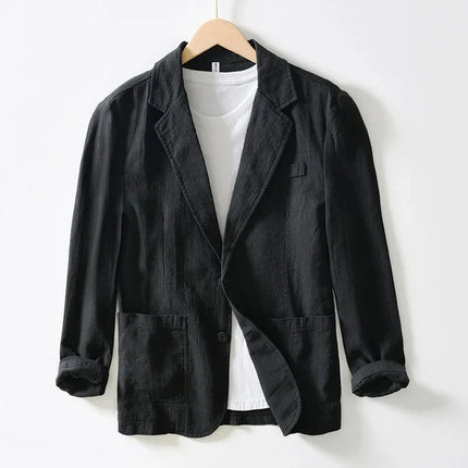 Men’s Cotton‑Linen Travel Shirt