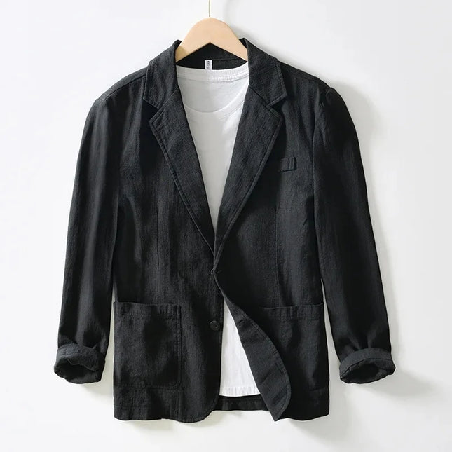 Men’s Cotton‑Linen Travel Shirt