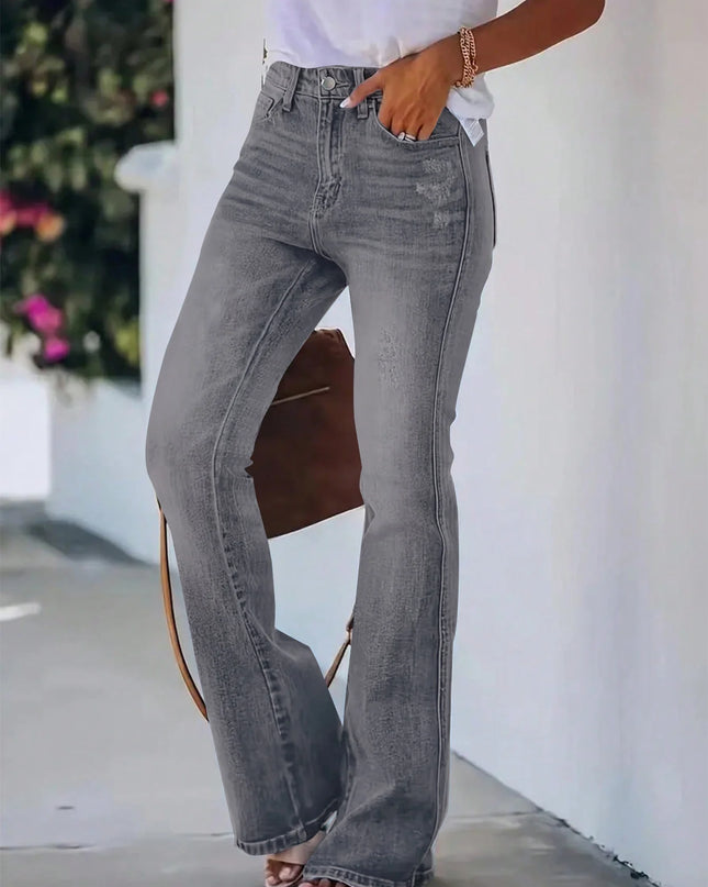 High-Waist Slimming Horn Jeans Women