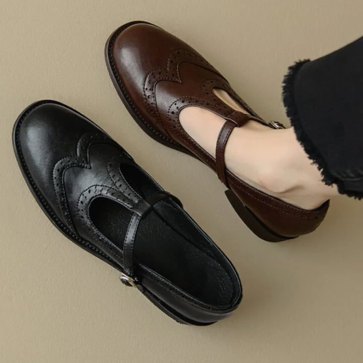 Retro Brogue Mary Jane Oxfords Women-HighTouch