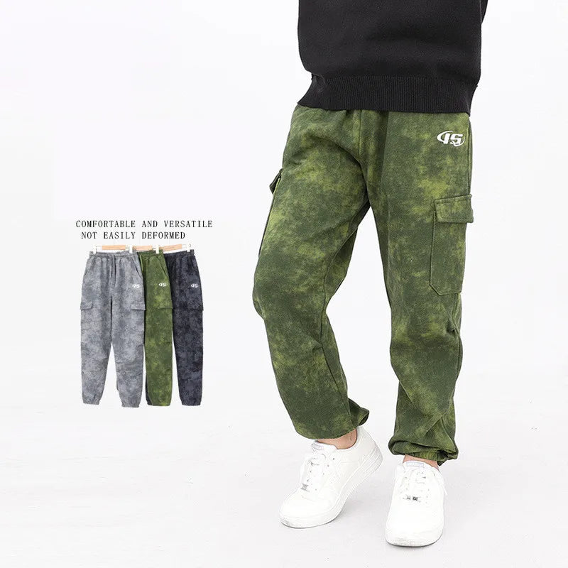 Kids’ Camouflage Cargo Sweatpants for Boys (Ages 4-13)