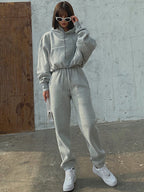 Women’s Fleece Tracksuit Set – Soft Hoodie & Jogger Pants for Cozy Style-HighTouch