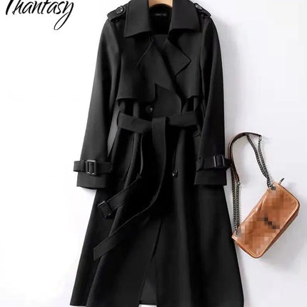 Phantasy Women’s Lace-Up British Style Trench Coat