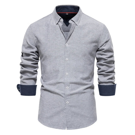 AIOPESON Men’s Cotton Oxford Shirt