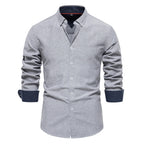 AIOPESON Men’s Cotton Oxford Shirt-HighTouch