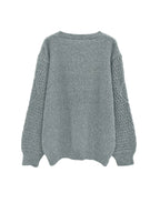 Women’s Lantern Sleeve Knitted Sweater-HighTouch