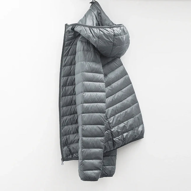 2024 Men's Hooded White Duck Down Winter Coat