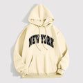 Printed Letter Loose Pullover – Thick-Cut Casual Hoodie, Oversized Comfort-HighTouch
