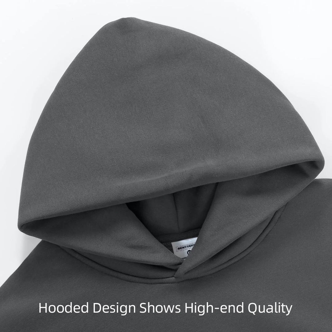 Heavyweight Cotton & Velvet Hoodie-HighTouch
