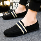 Men’s Black & Blue Slip-On Loafers-HighTouch