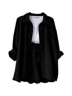 Effortless Summer Two-Piece Muslin Suit Set – Chic, Lightweight & Polished-HighTouch
