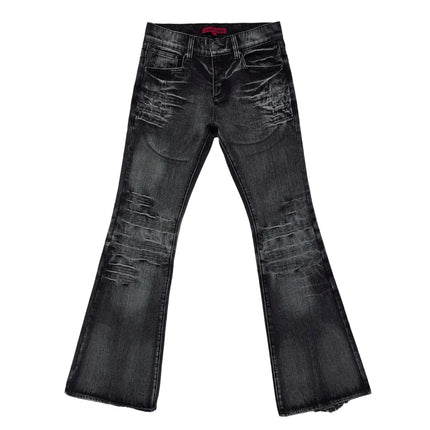 Y2K Vintage Flared Bootcut Jeans – Mid-Blue