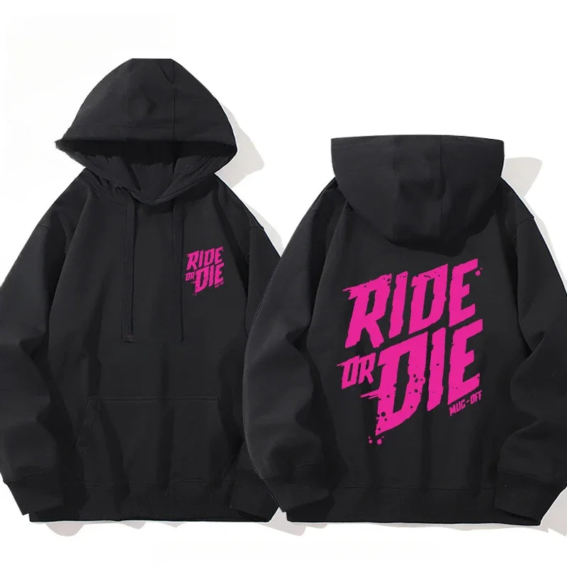 Unisex “Ride or Die” Cotton Hoodie-HighTouch