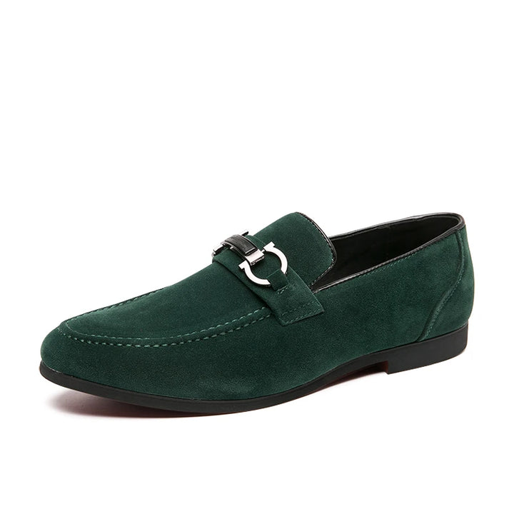 Classic Green Suede Moccasins / Loafers – Men’s Slip-On Casual-HighTouch