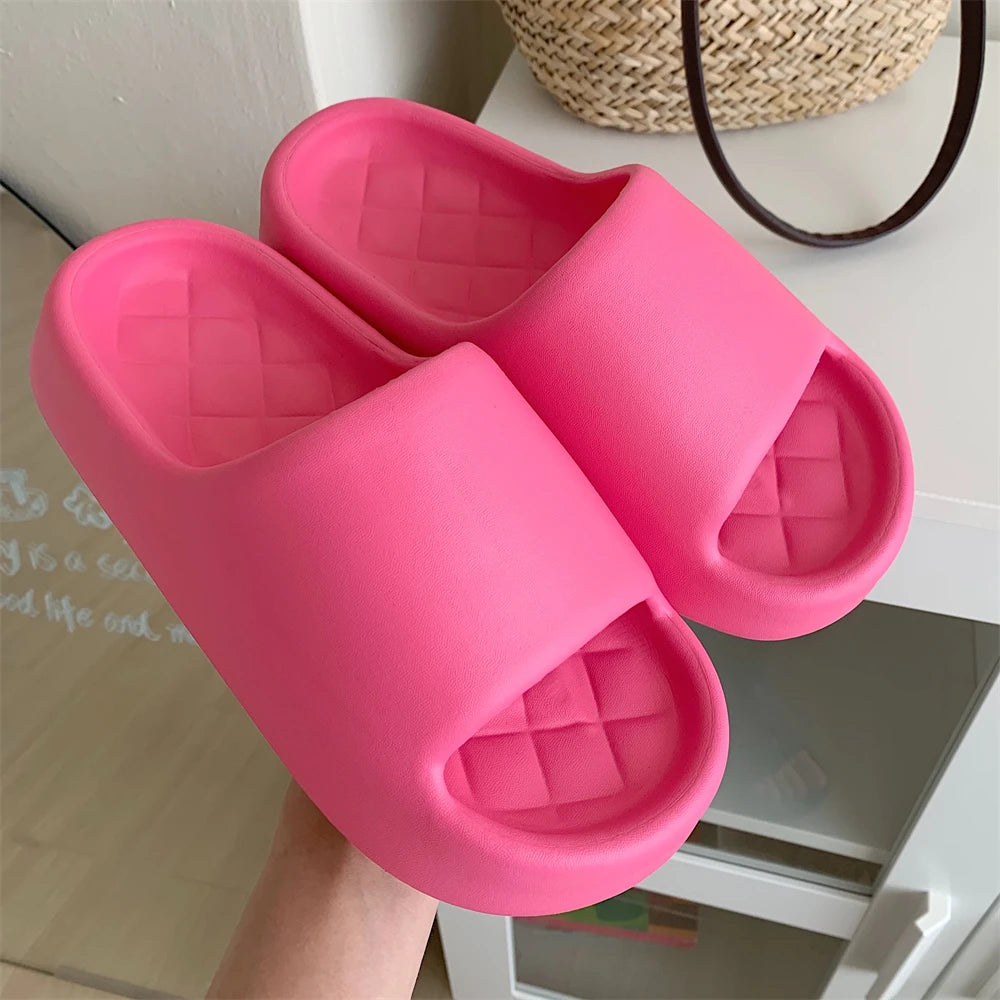 Women’s Simple Beach Sandals Summer Slip-On Flat Shoes-HighTouch