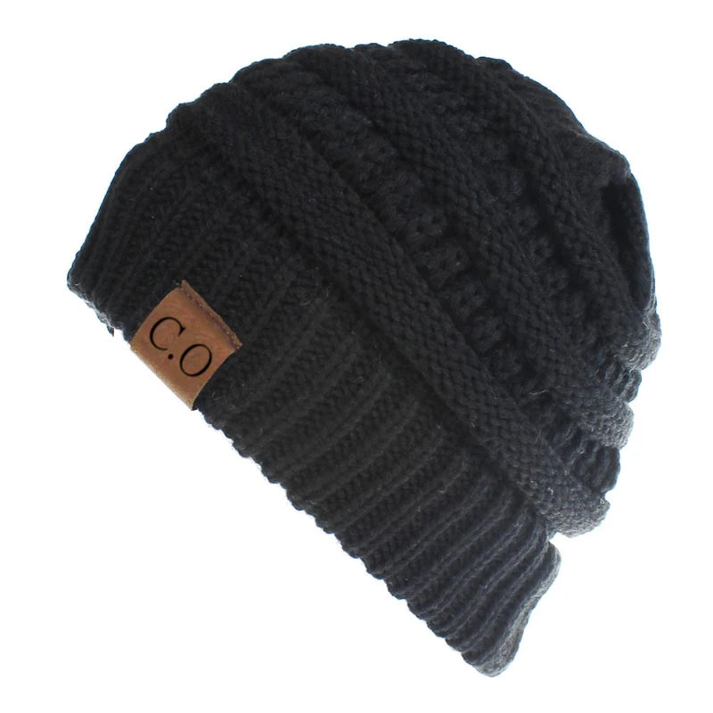 Soft Stretch Knit Messy Bun Beanie-HighTouch