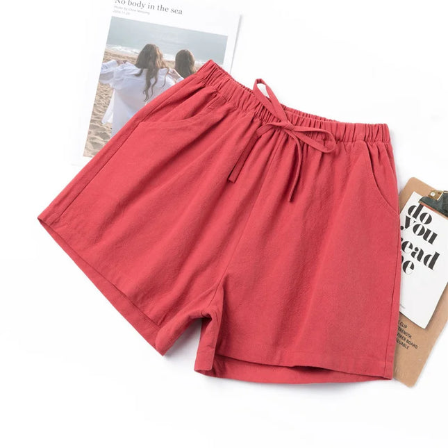 High-Waist Casual Summer Shorts – Lightweight Beach & Running Sweatpants for Women