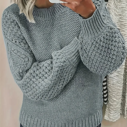 Women’s Lantern Sleeve Knitted Sweater
