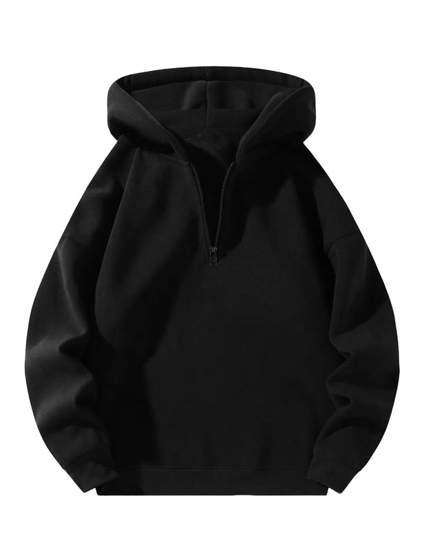 Oversized Half-Zip Hoodie Men