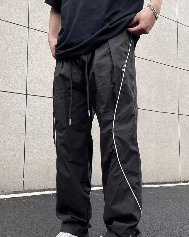 American-Style Loose-Fit Straight-Leg Pants – Summer Lightweight Casual Trousers