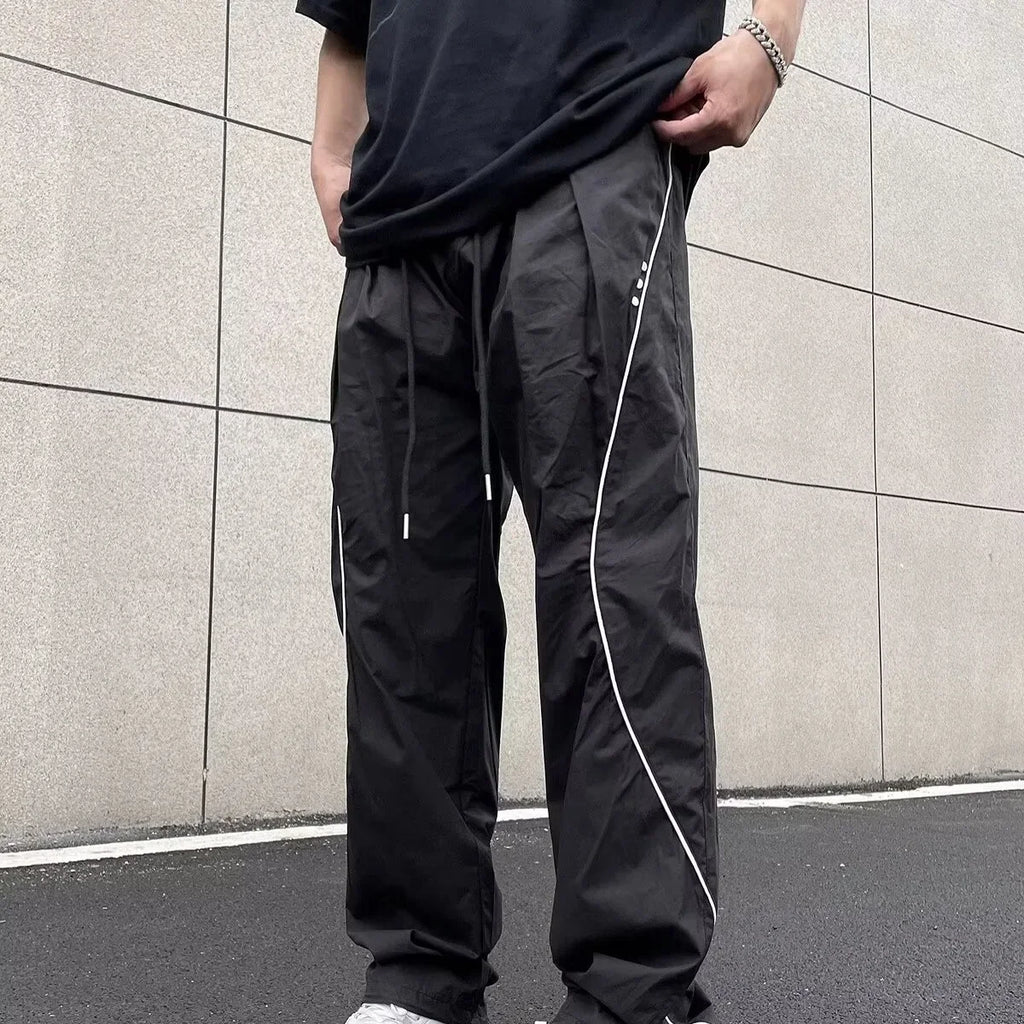 American-Style Loose-Fit Straight-Leg Pants – Summer Lightweight Casual Trousers-HighTouch