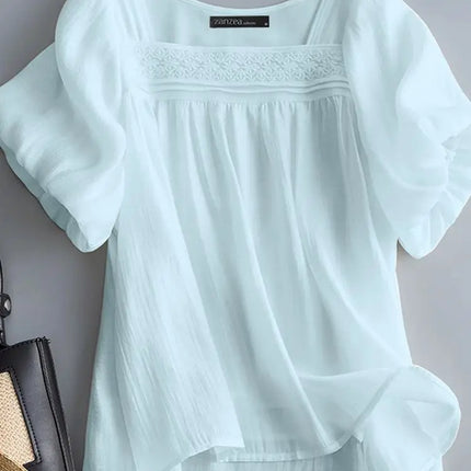 Square Neck Puff Sleeve Blouse