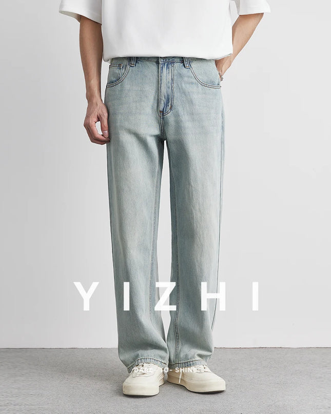 Loose Retro Lyocell Straight-Leg Jeans