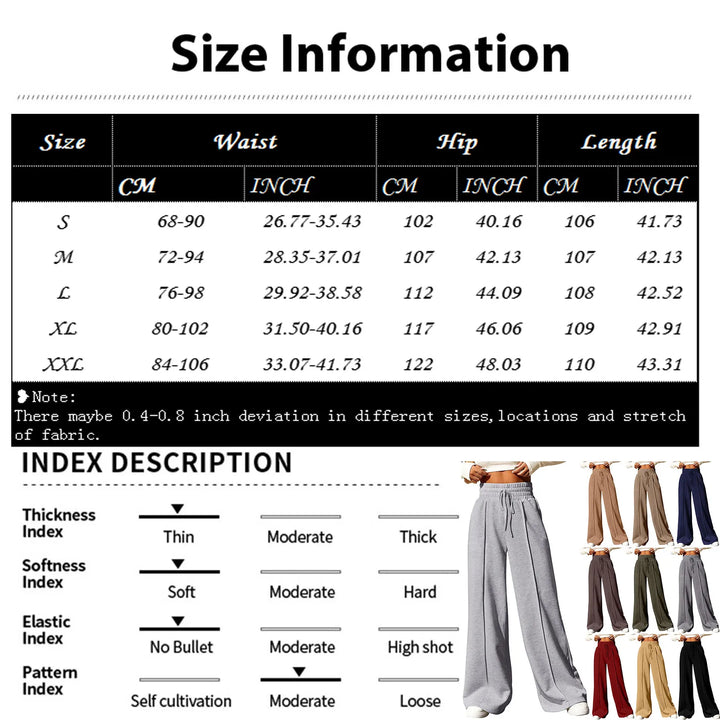 High‑Waisted Drawstring Wide‑Leg Sweatpants – Casual, Comfy & Chic-HighTouch