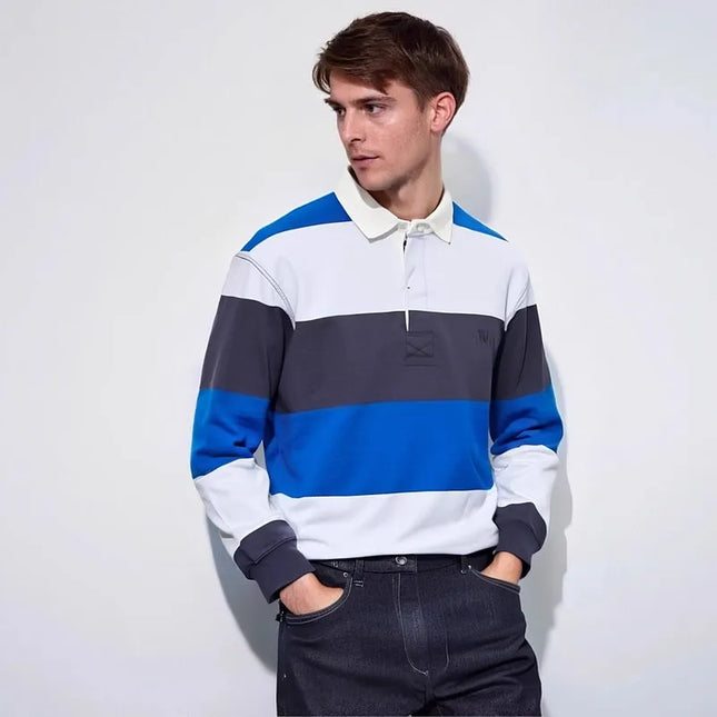 Collaborative Stripe Long-Sleeve Tee – Loose Fit Street Casual